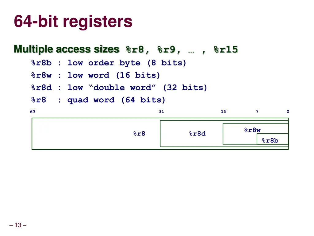 64 bit registers 1