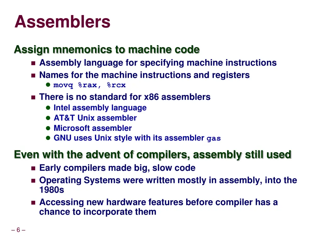 assemblers