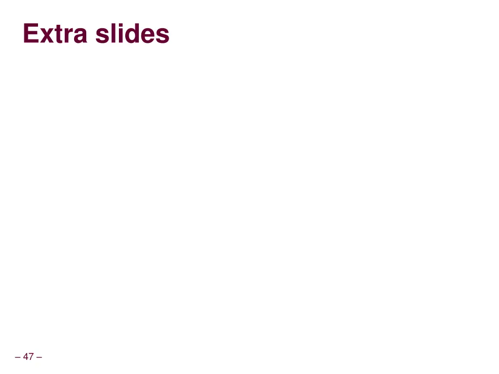 extra slides