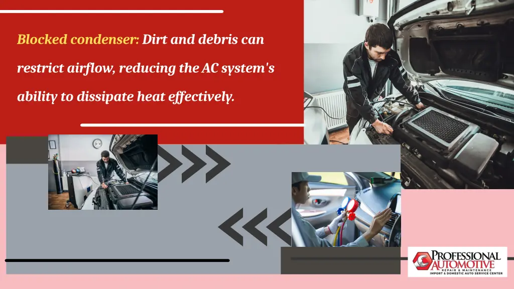 blocked condenser dirt and debris can