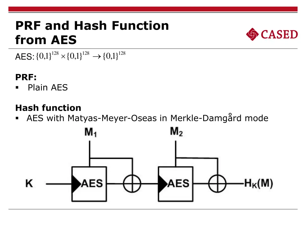 prf and hash function from aes 1 0 1 0