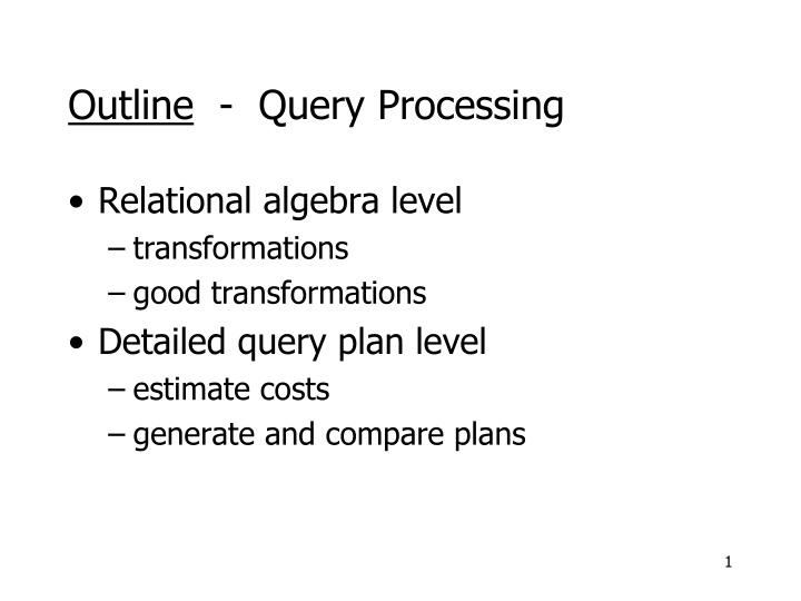 outline query processing