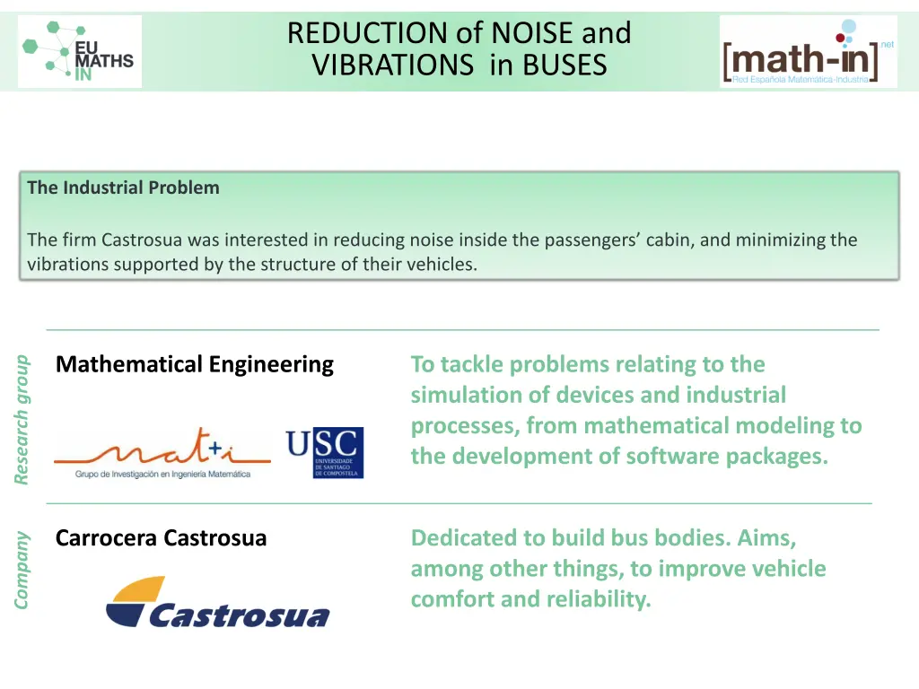 reduction of noise and vibrations in buses