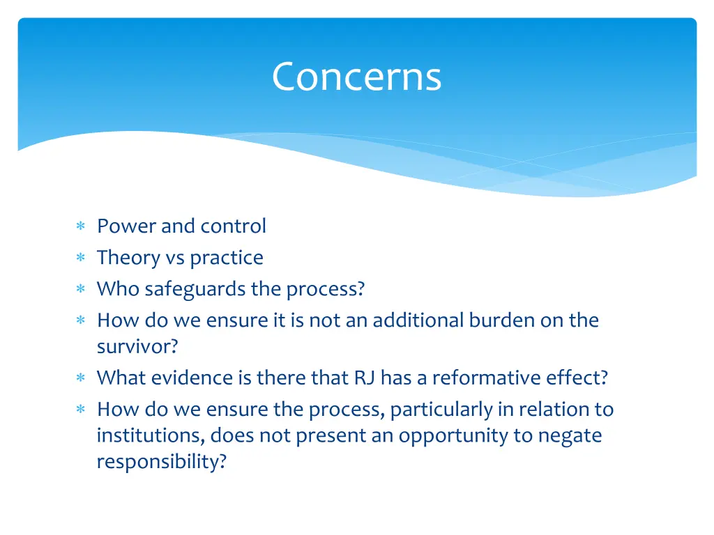 concerns