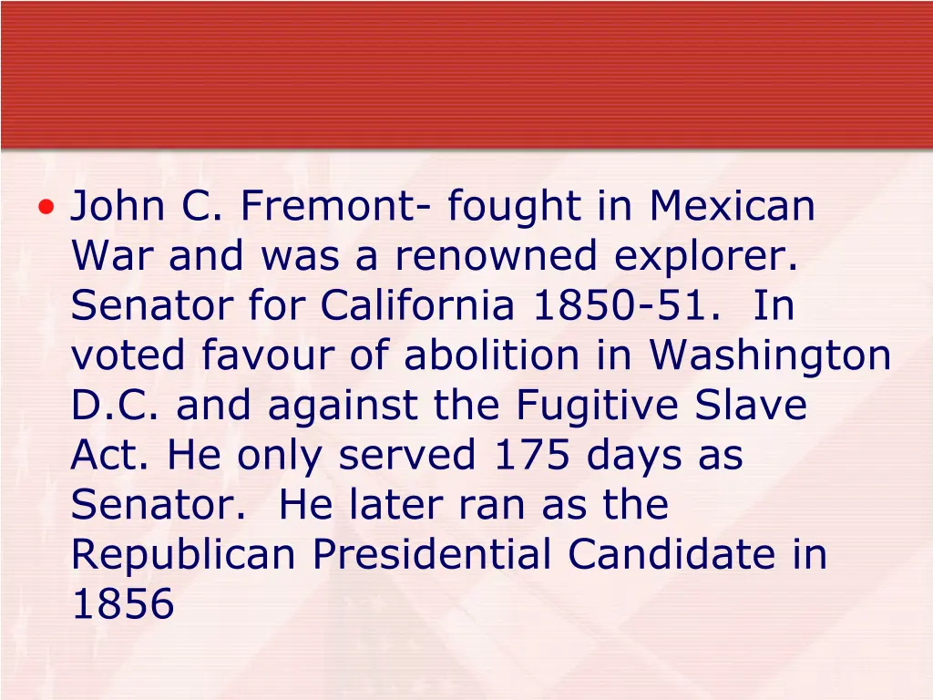 john c fremont fought in mexican
