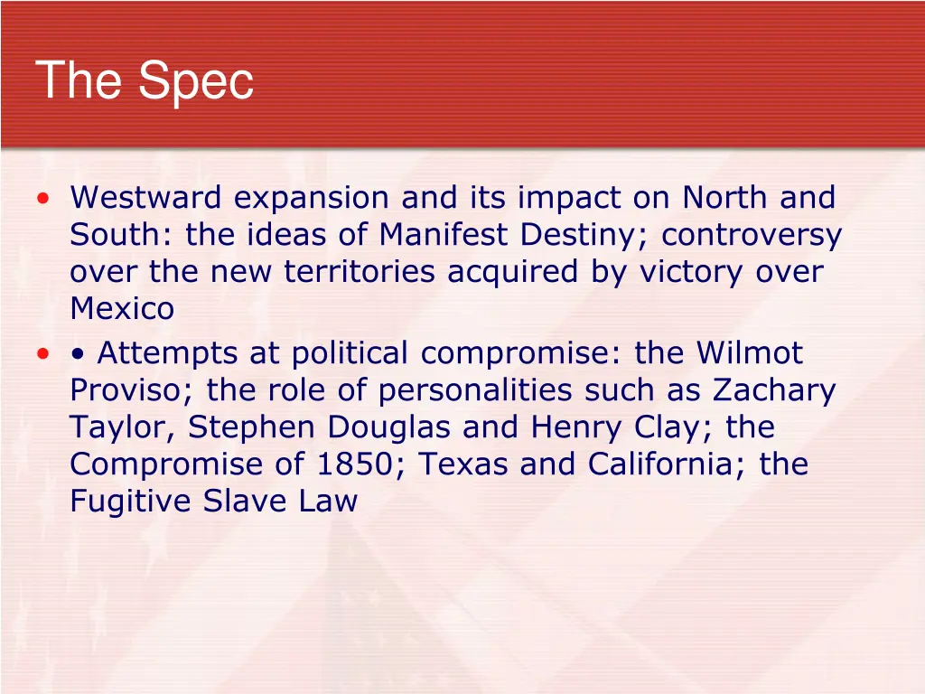 the spec