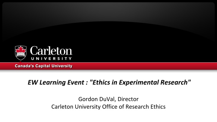 ew learning event ethics in experimental research