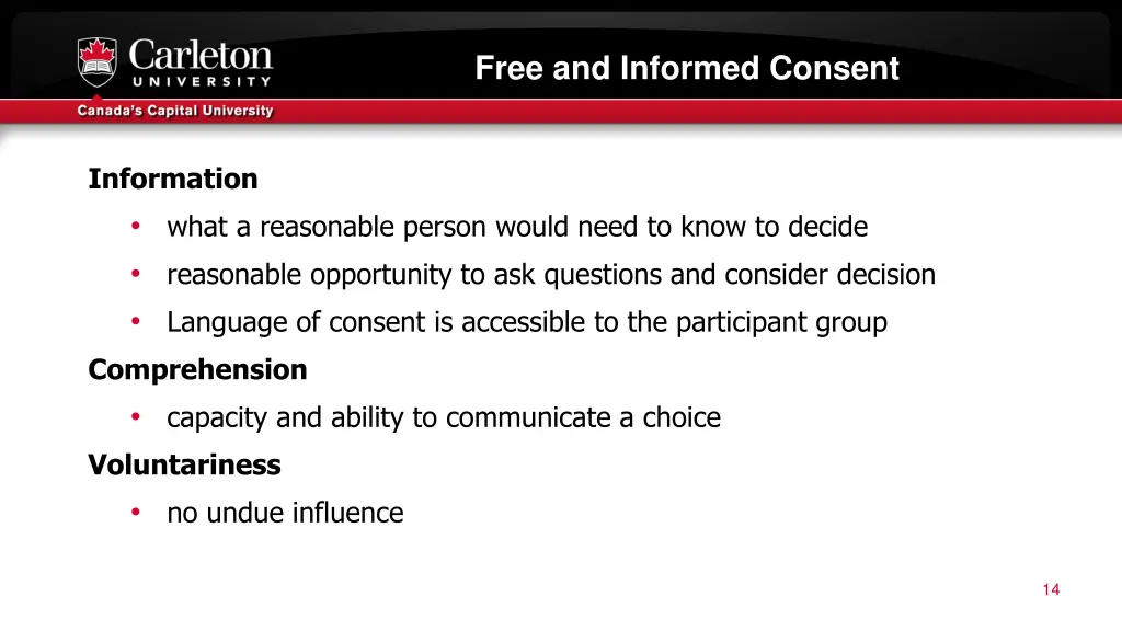free and informed consent