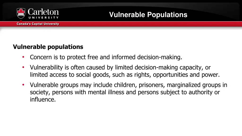 vulnerable populations