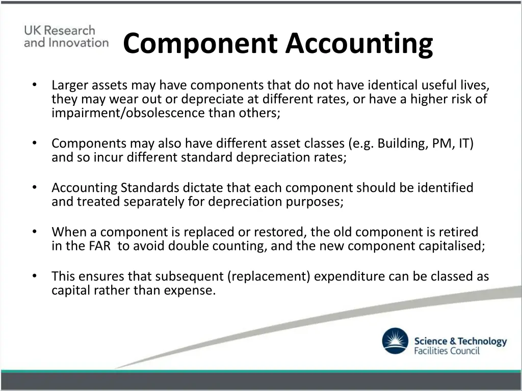 component accounting