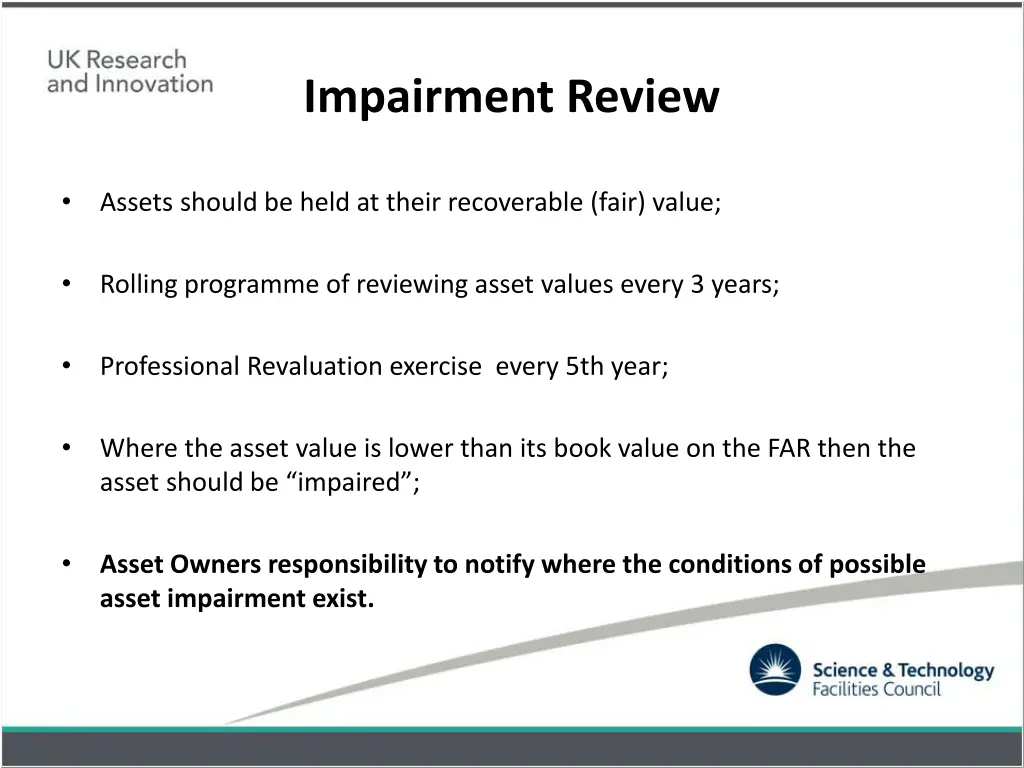 impairment review