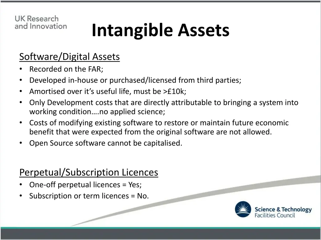 intangible assets