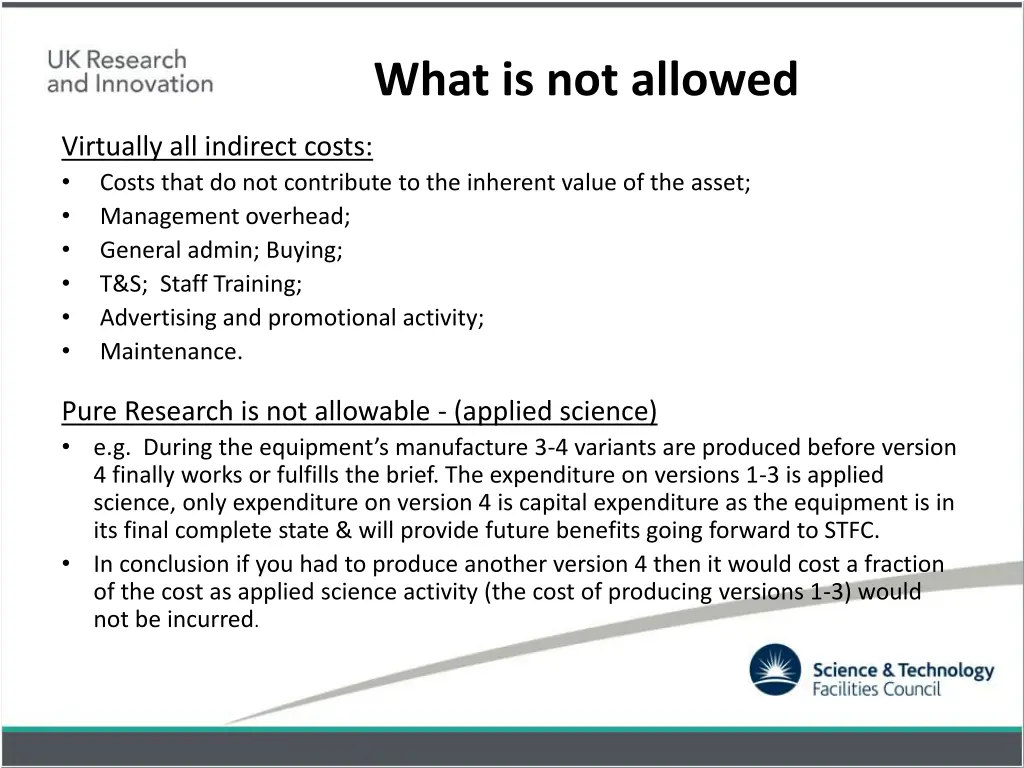 what is not allowed