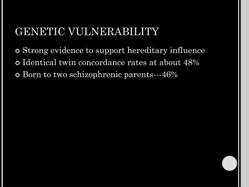 genetic vulnerability