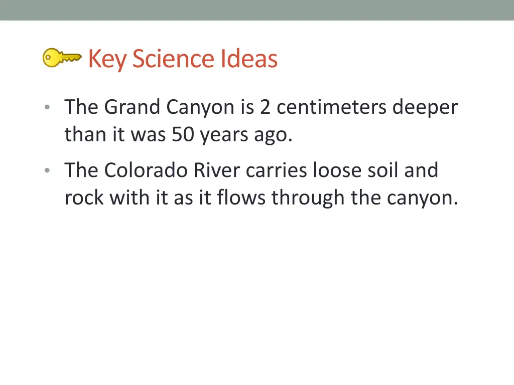 key science ideas