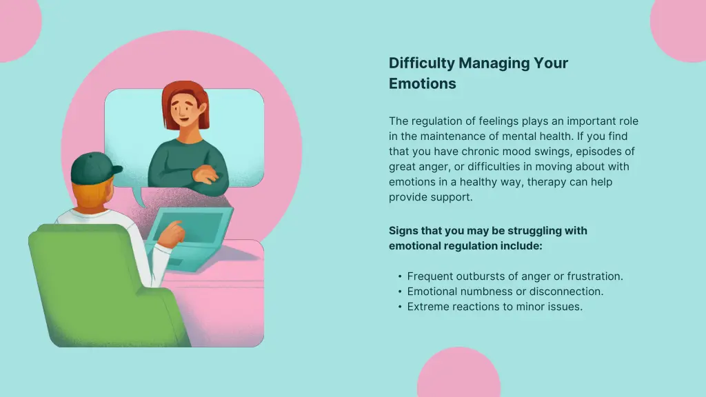 difficulty managing your emotions