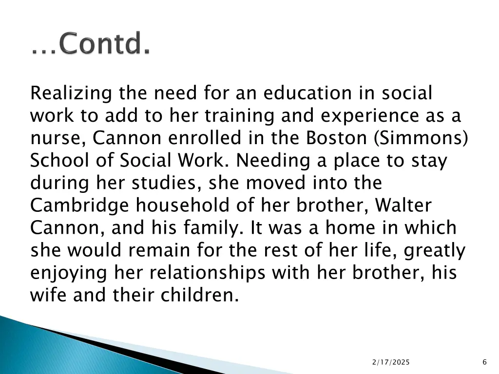 realizing the need for an education in social