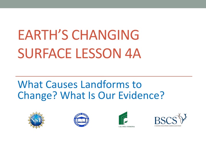 earth s changing surface lesson 4a