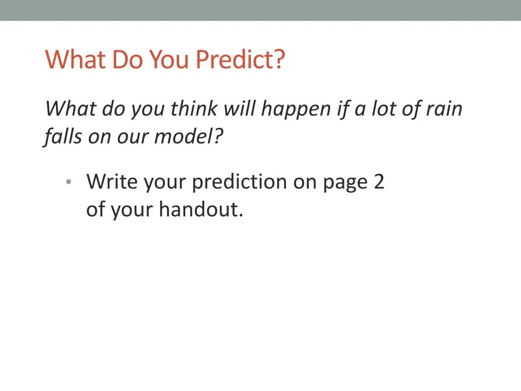 what do you predict