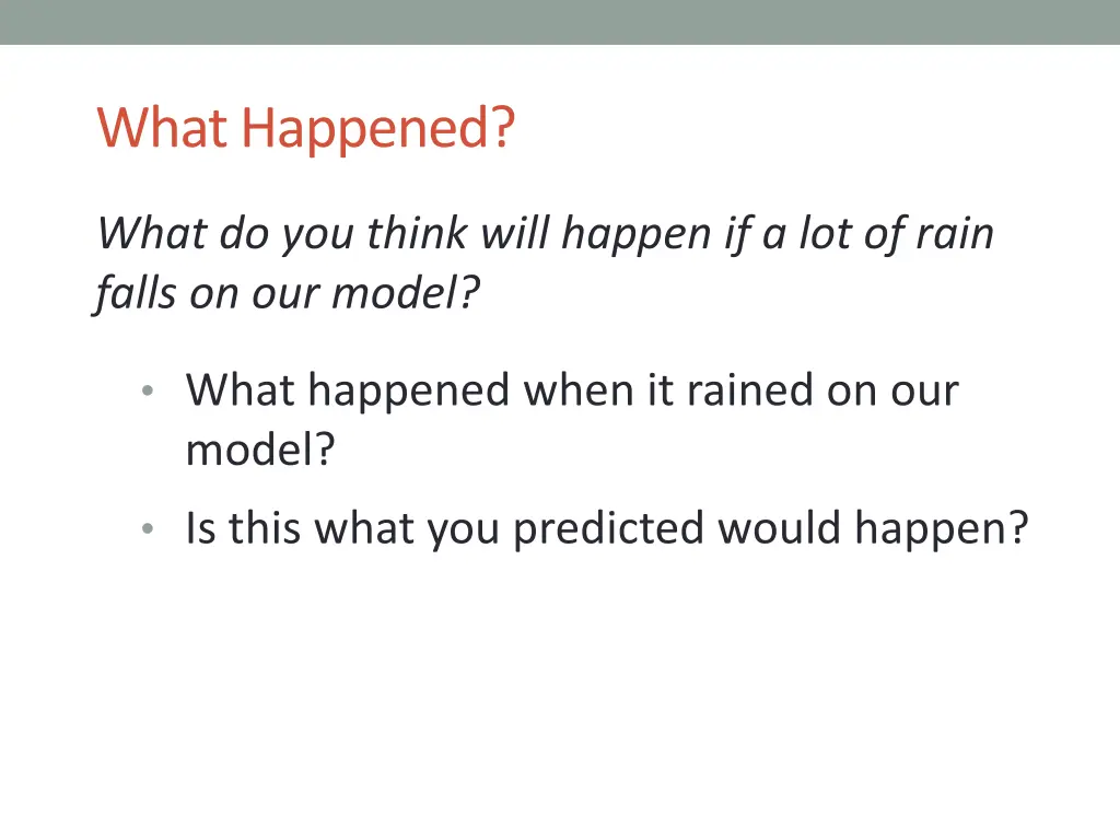 what happened