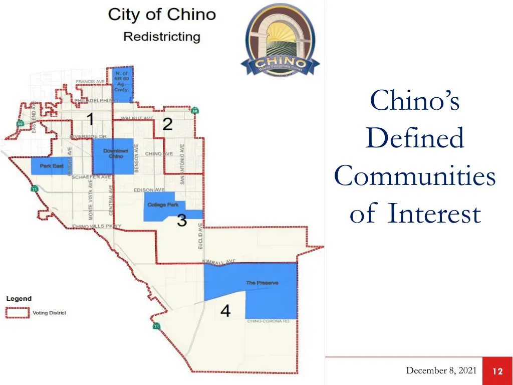 chino s defined communities of interest