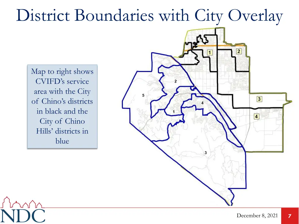 district boundaries with city overlay