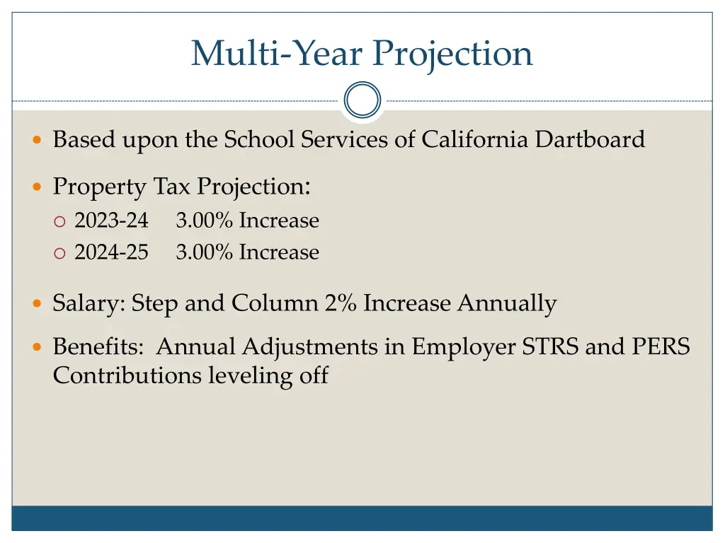 multi year projection 1