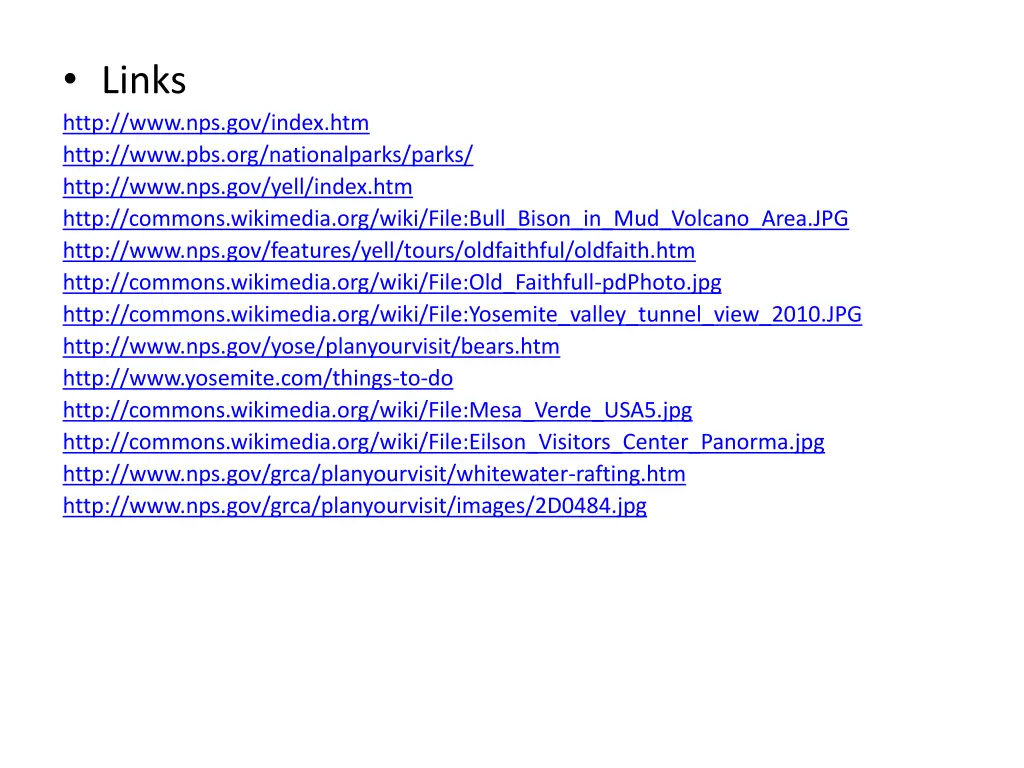 links http www nps gov index htm http