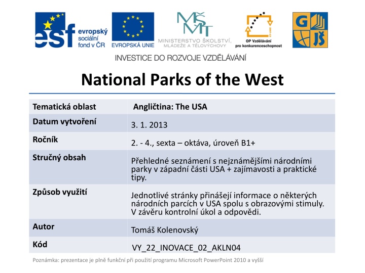 national parks of the west