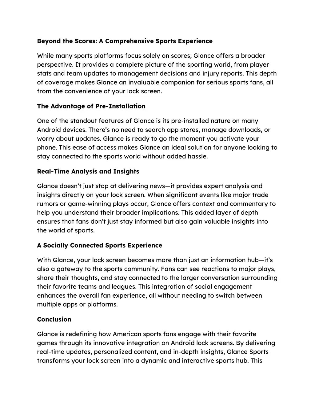 beyond the scores a comprehensive sports
