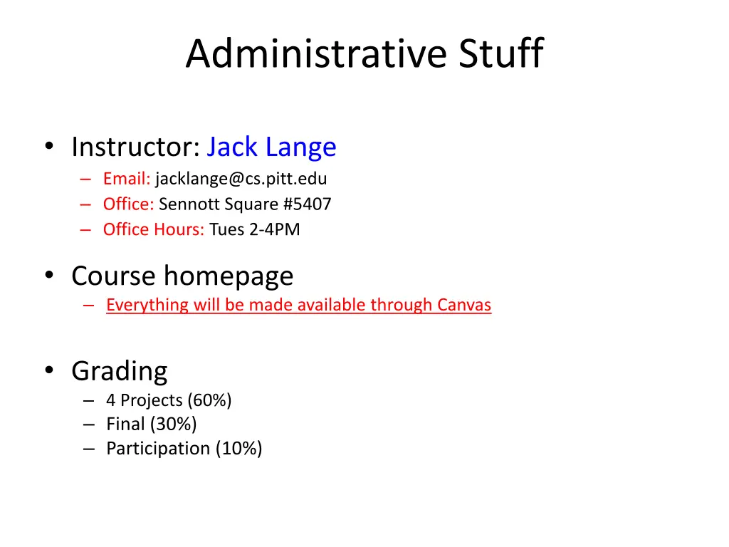 administrative stuff