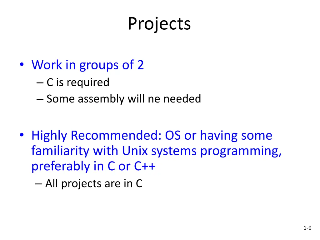 projects