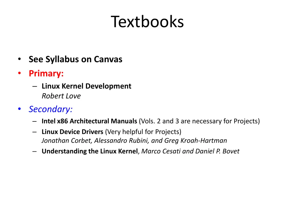 textbooks
