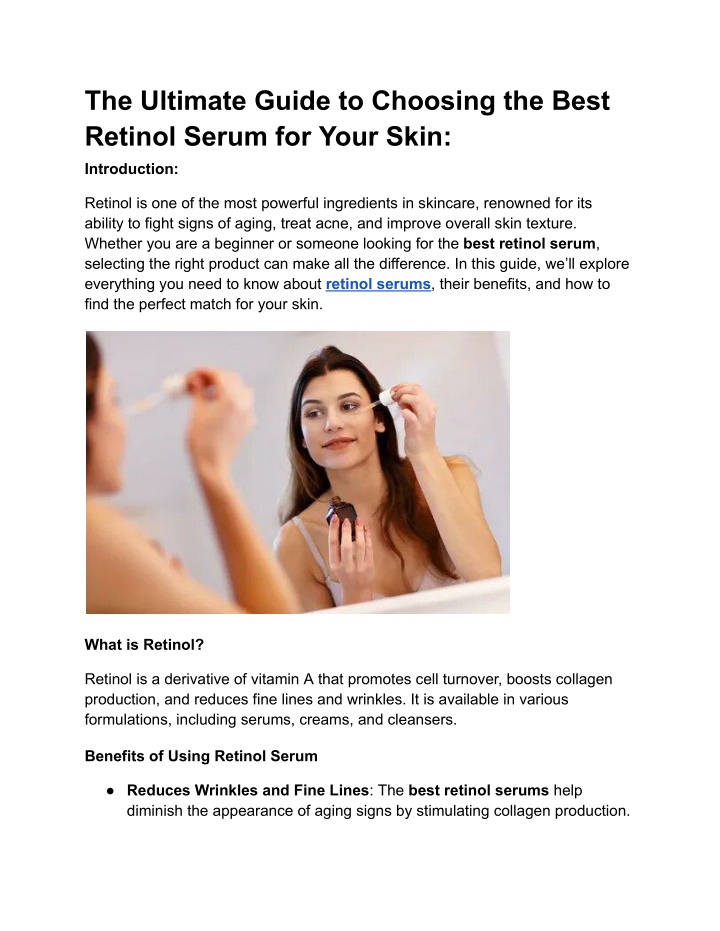 the ultimate guide to choosing the best retinol