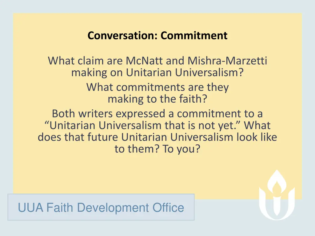 conversation commitment