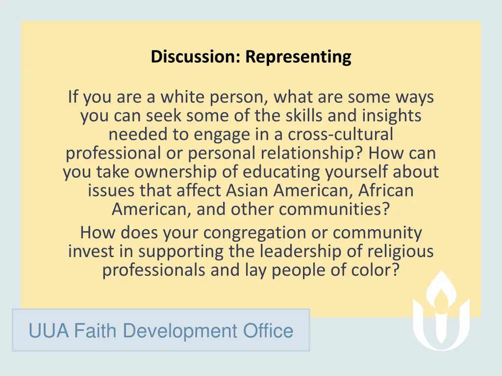 discussion representing 1