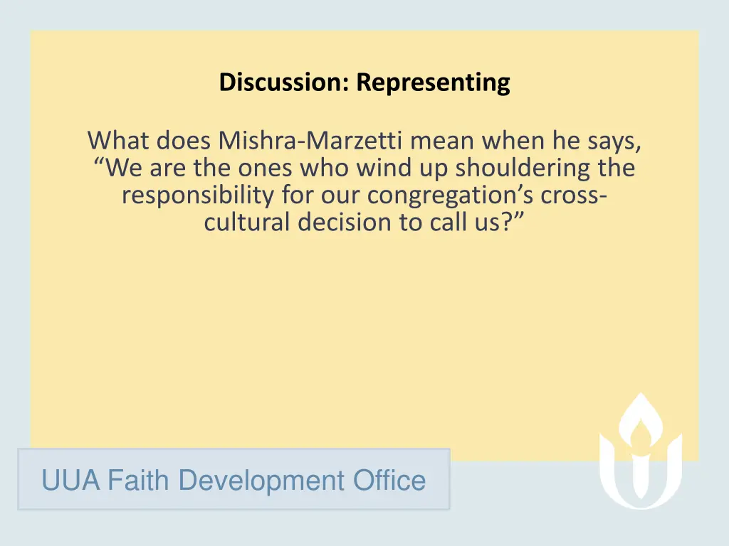 discussion representing