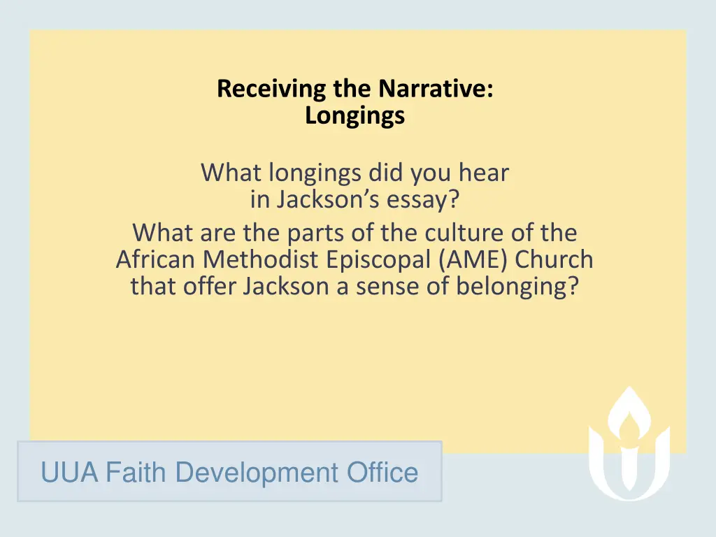 receiving the narrative longings 1