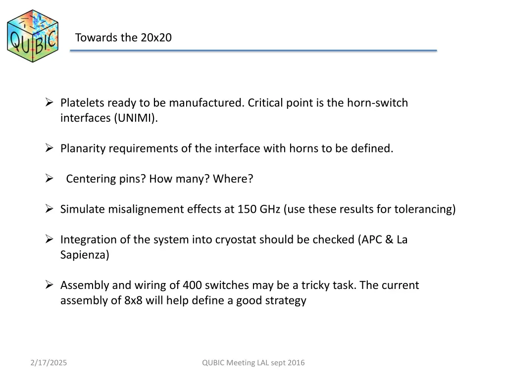 towards the 20x20 1