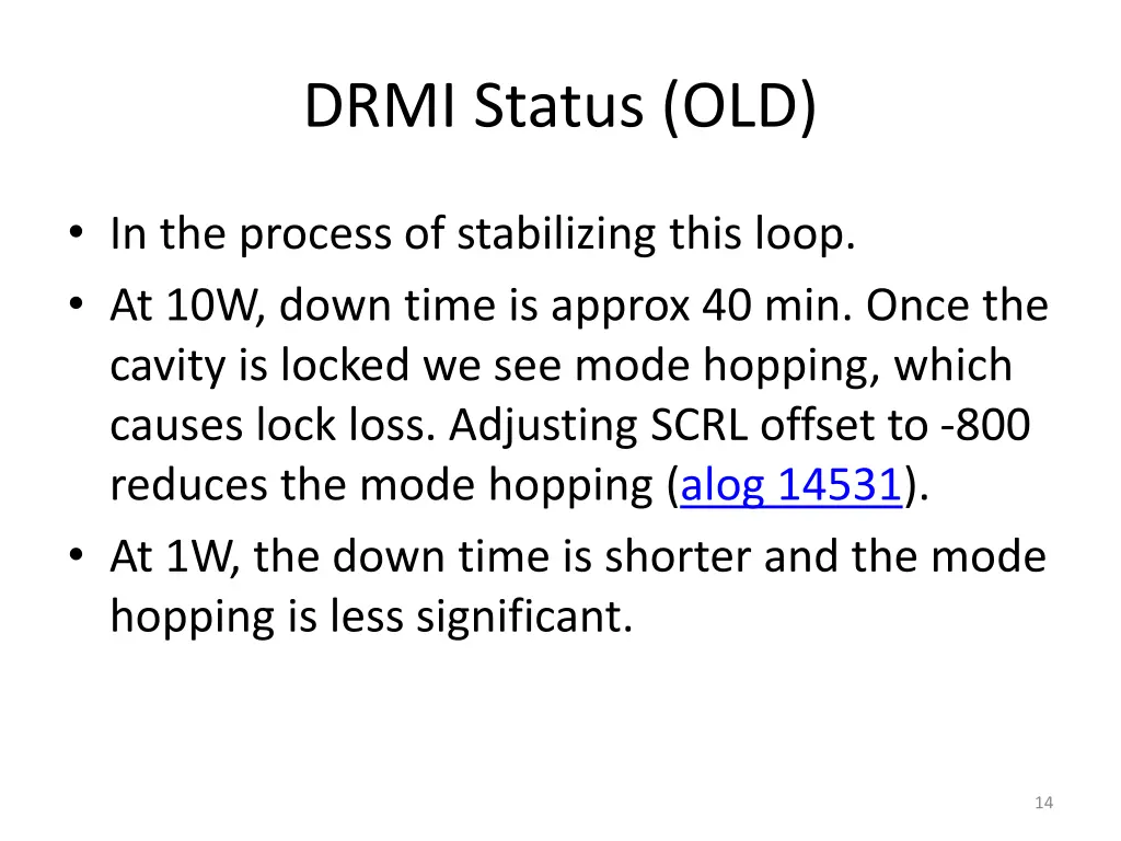 drmi status old