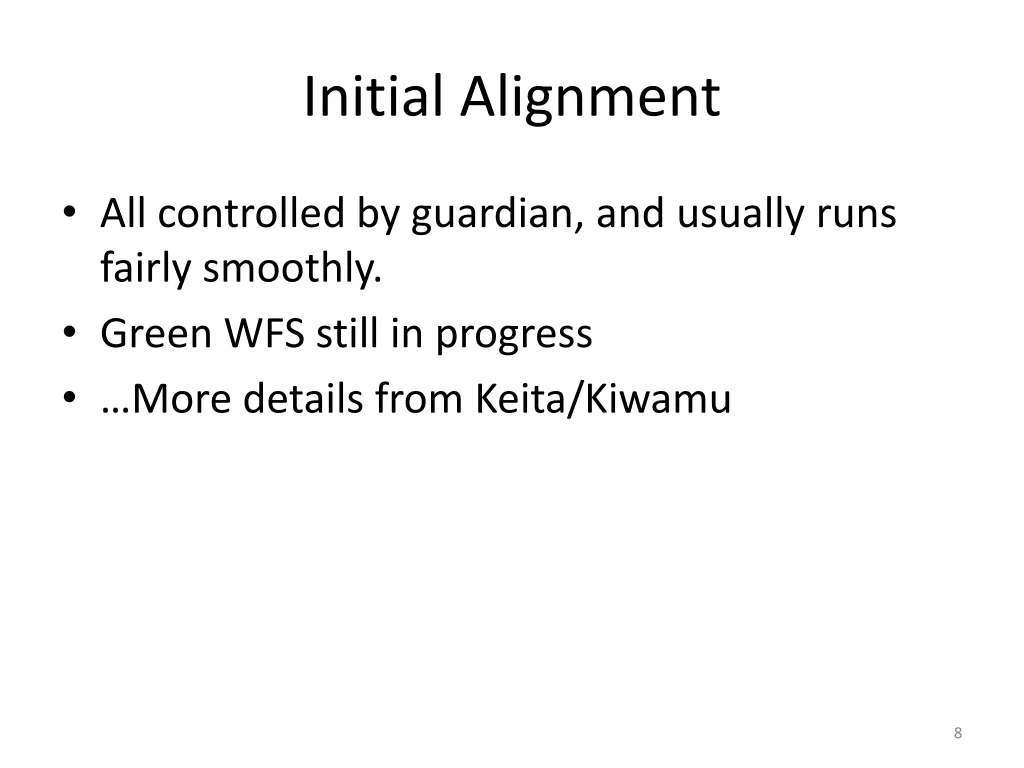 initial alignment