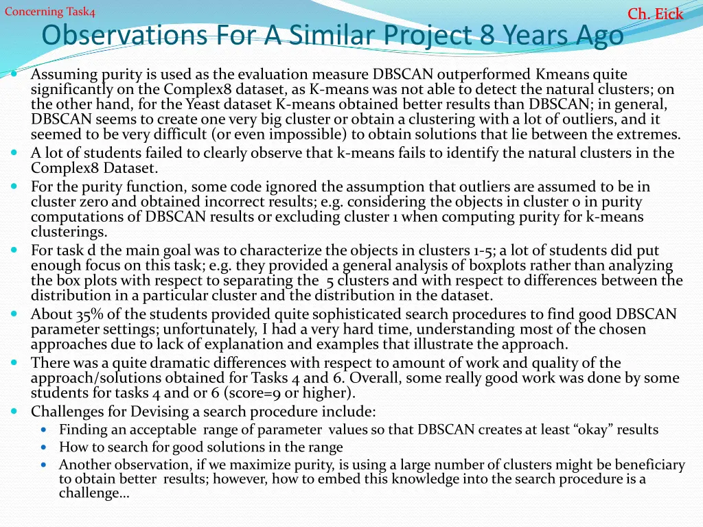concerning task4 observations for a similar