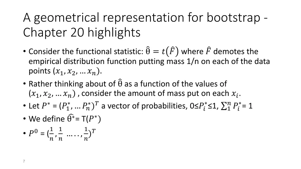 a geometrical representation for bootstrap