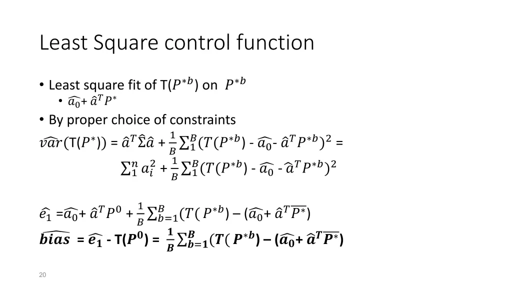 least square control function