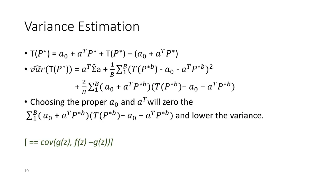 variance estimation