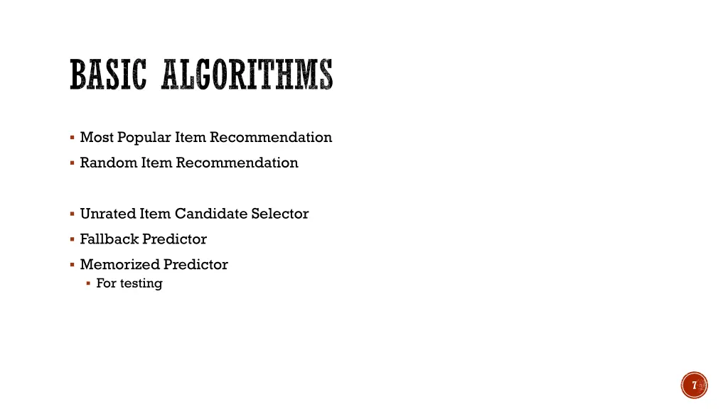 basic algorithms