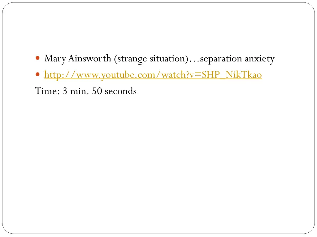 mary ainsworth strange situation separation