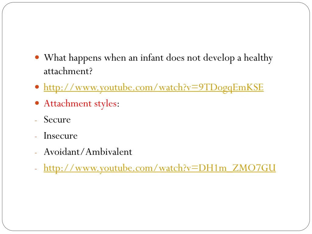 what happens when an infant does not develop