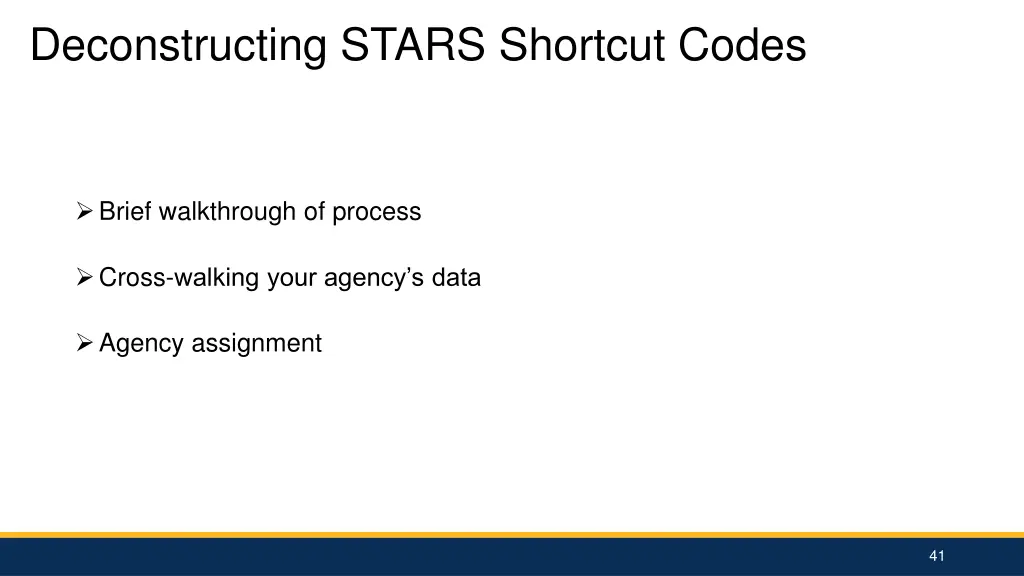 deconstructing stars shortcut codes