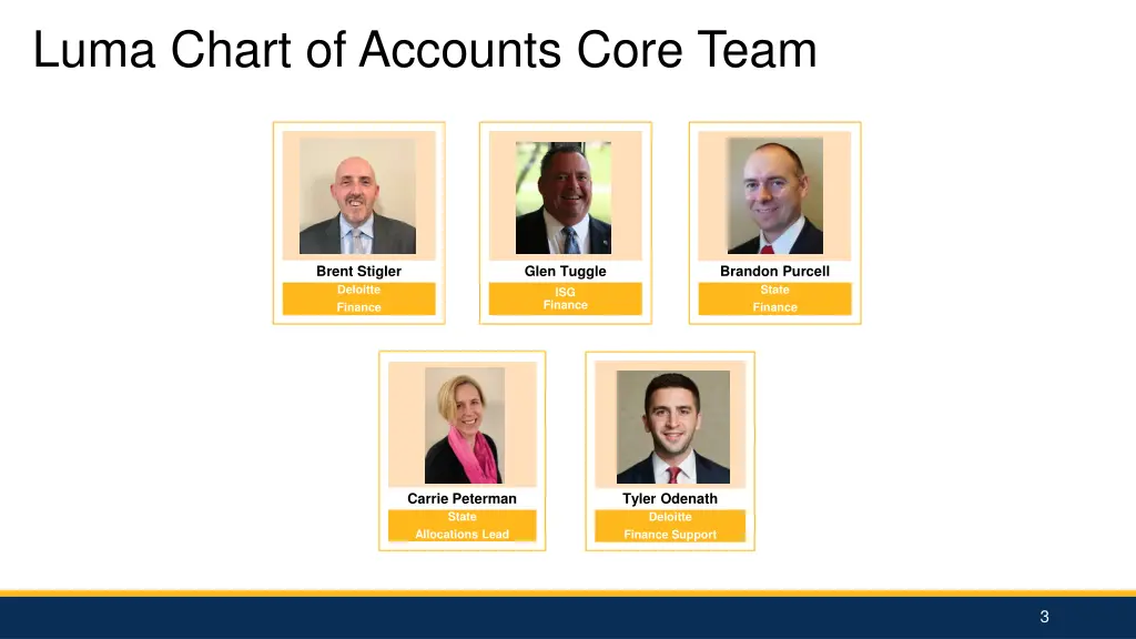 luma chart of accounts core team